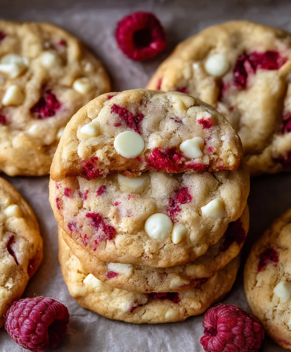 Raspberry White Chocolate Cookies-Easy Delicious Recipe