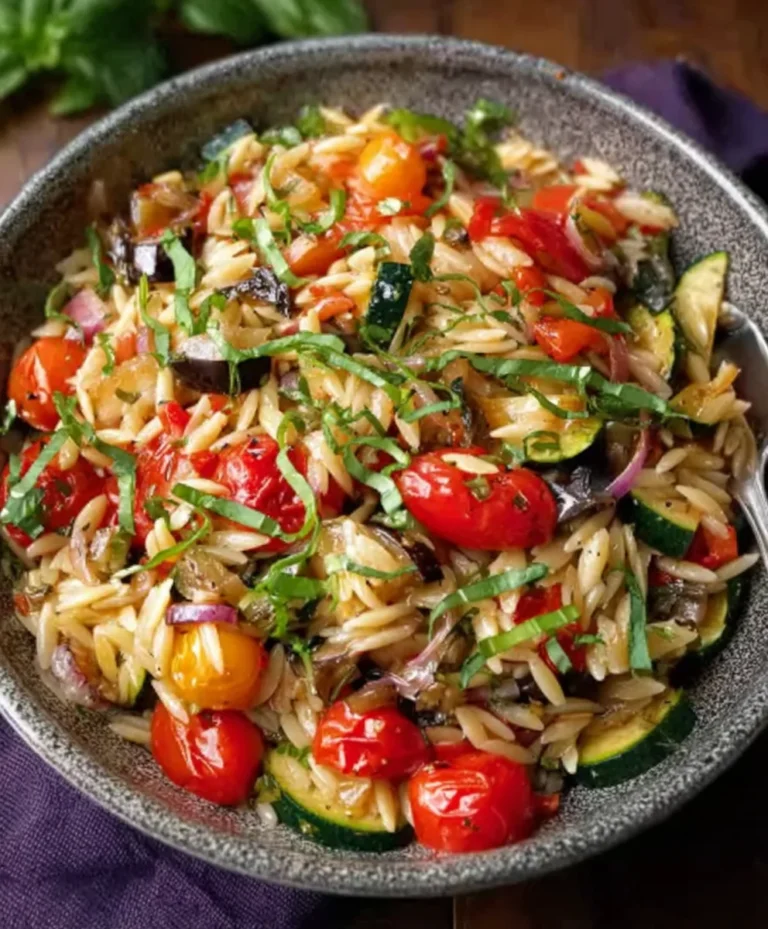 Roasted Vegetable Orzo-Healthy Delicious Meal