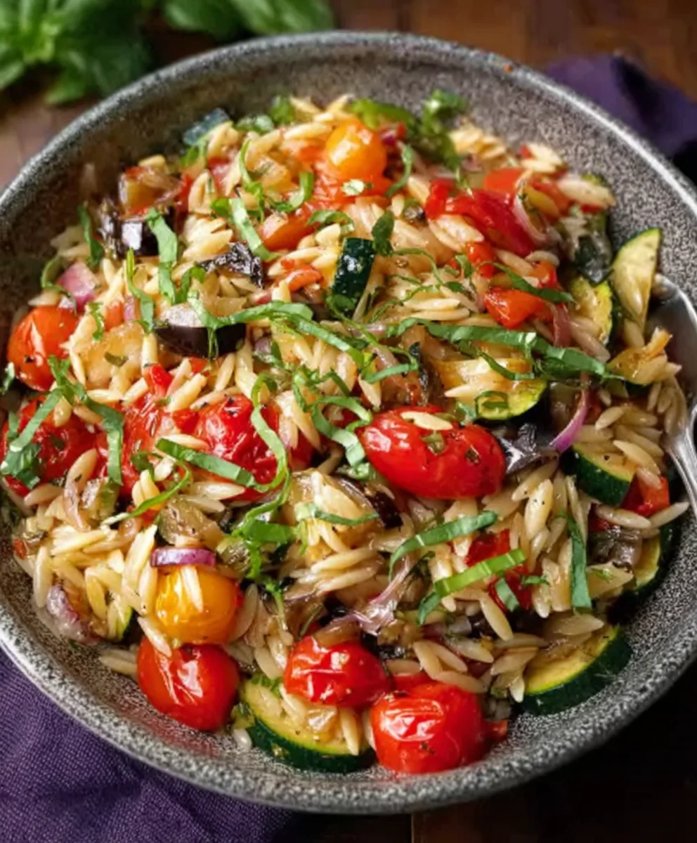 Roasted Vegetable Orzo-Healthy Delicious Meal