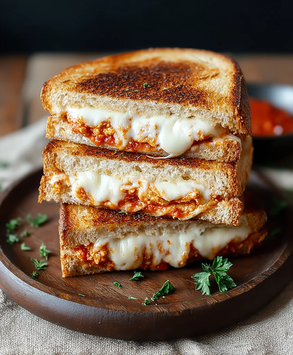 Easy Chicken Parmesan Grilled Cheese Comfort Food