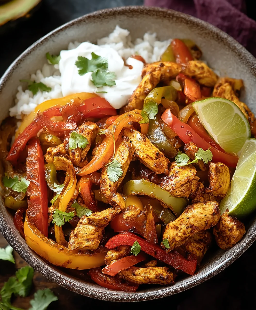 Easy Chicken Fajita Bowl- Healthy & Quick Meal