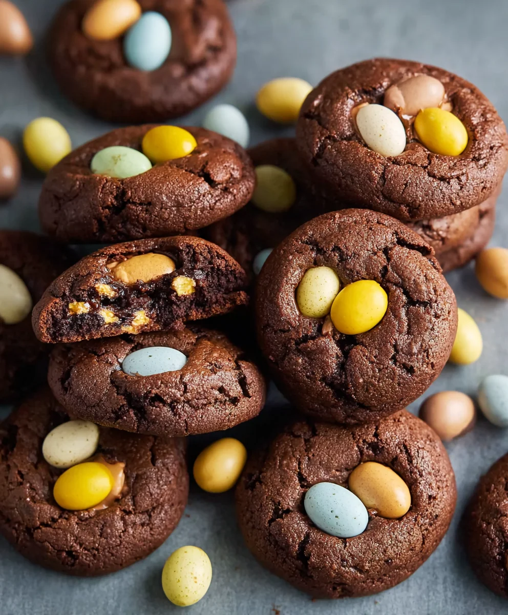 Mini Egg Brownie Cookies - Decadent Chewy Treats