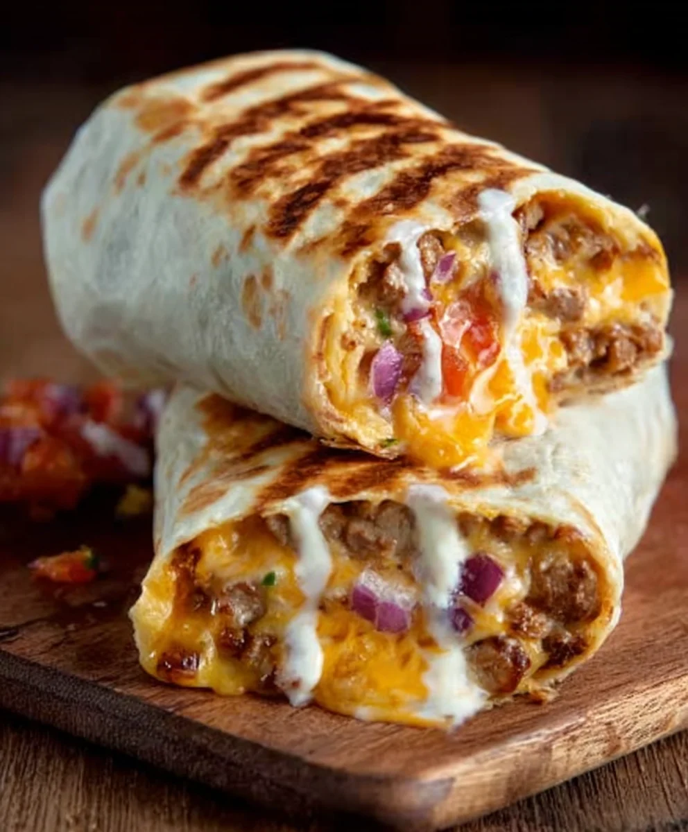 Ultimate Grilled Cheese Burrito Recipe - Cheesy Goodness
