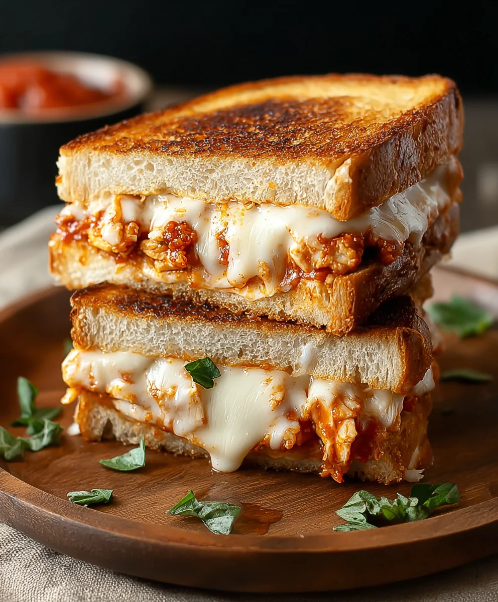 Easy Chicken Parmesan Grilled Cheese Comfort Food