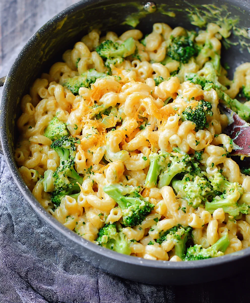 Healthy One-Pot Broccoli Mac Cheese - Easy Dinner