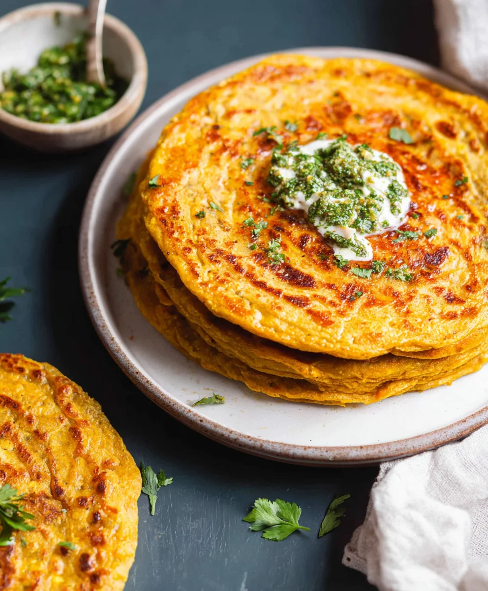 Masoor Dal Chilla - Savory Red Lentil Pancakes