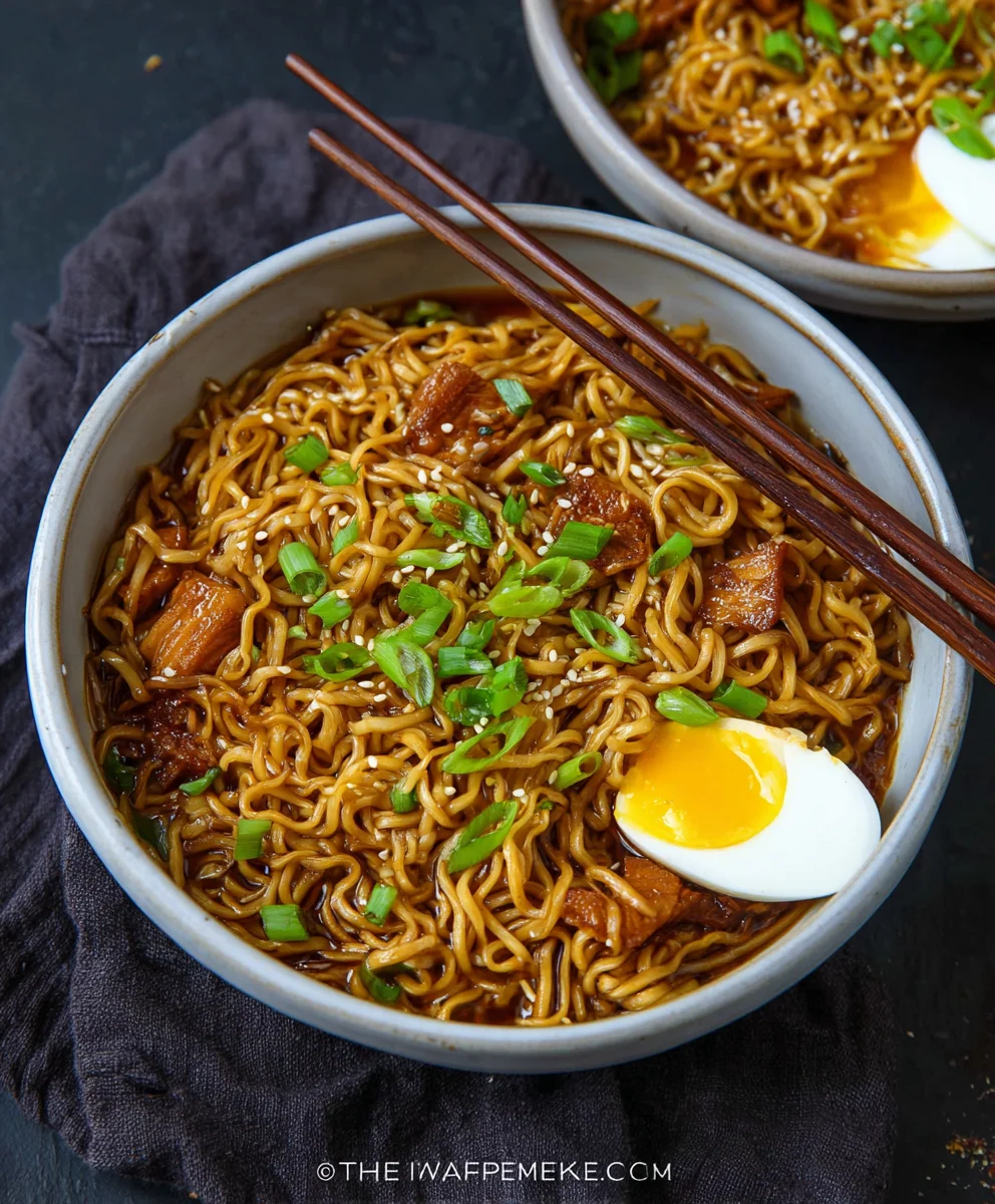 Easy Saucy Beef Ramen Noodles - Quick Weeknight Dinner