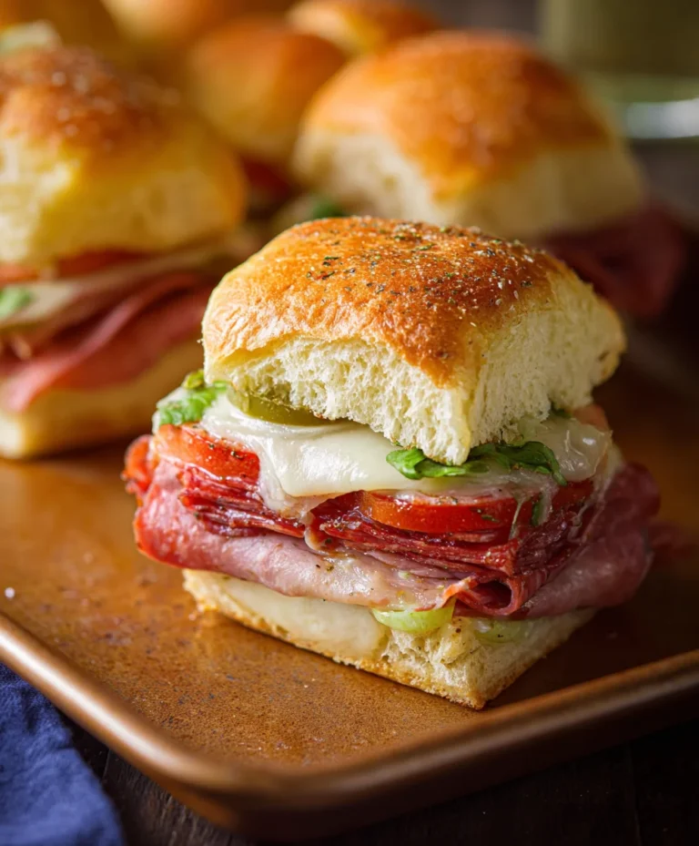 Beef Italian Sub Sliders- Quick & Easy Appetizer