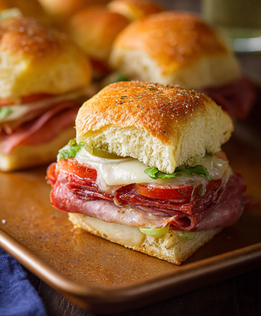 Beef Italian Sub Sliders- Quick & Easy Appetizer
