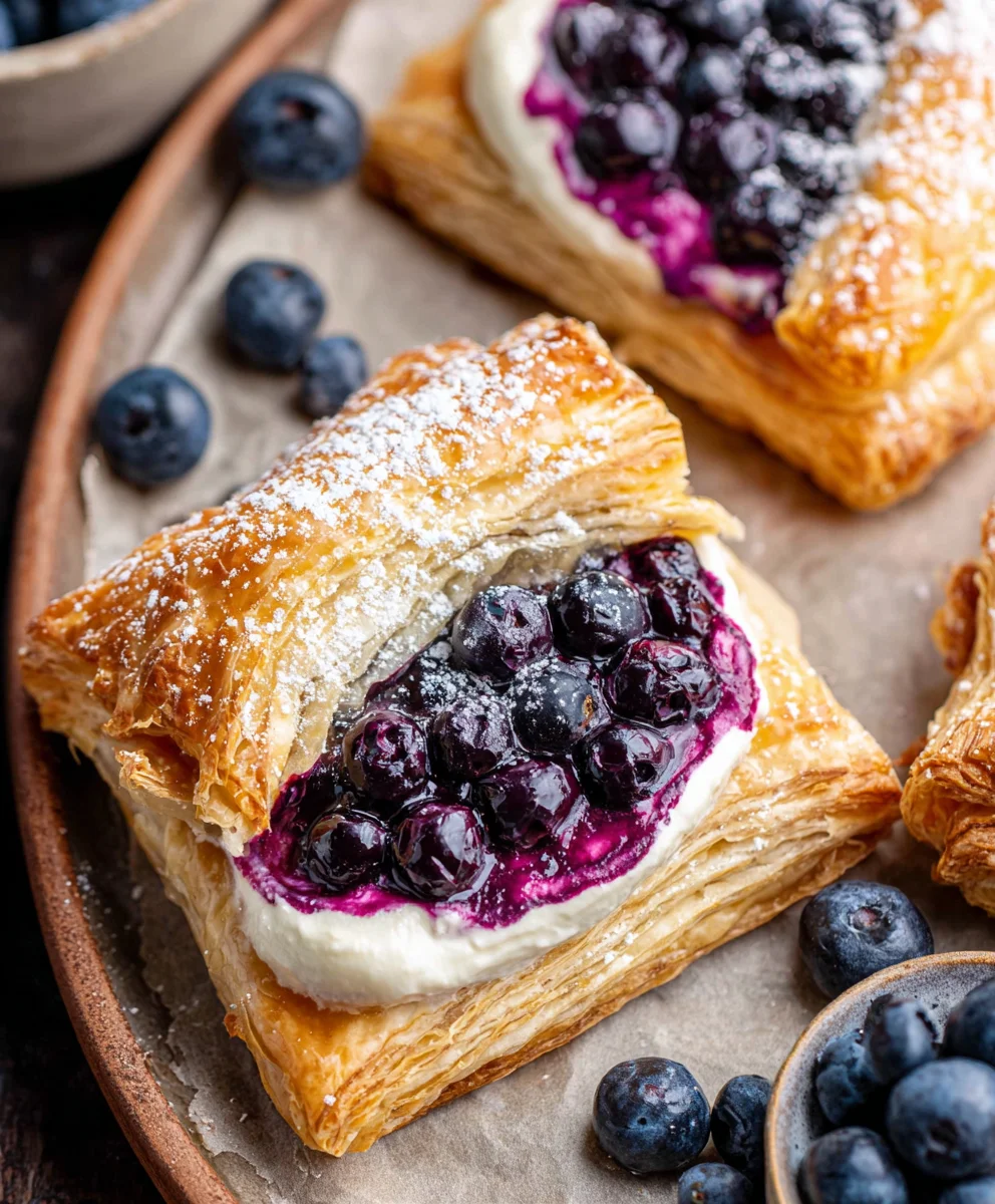 Blueberry Cream Cheese Puff Pastry Delight