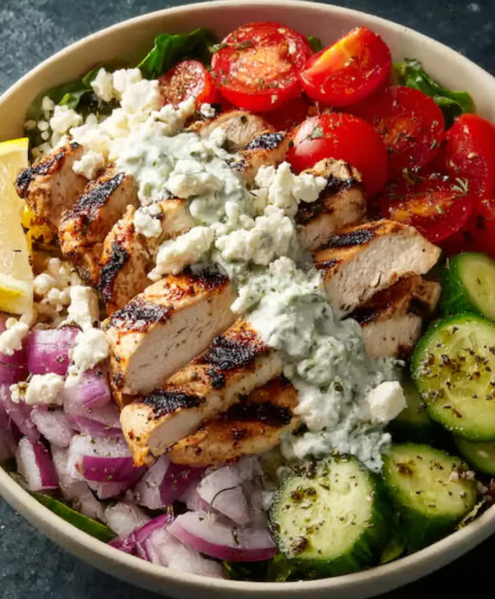 Greek Chicken Bowls- Easy & Flavorful Mediterranean Dinner