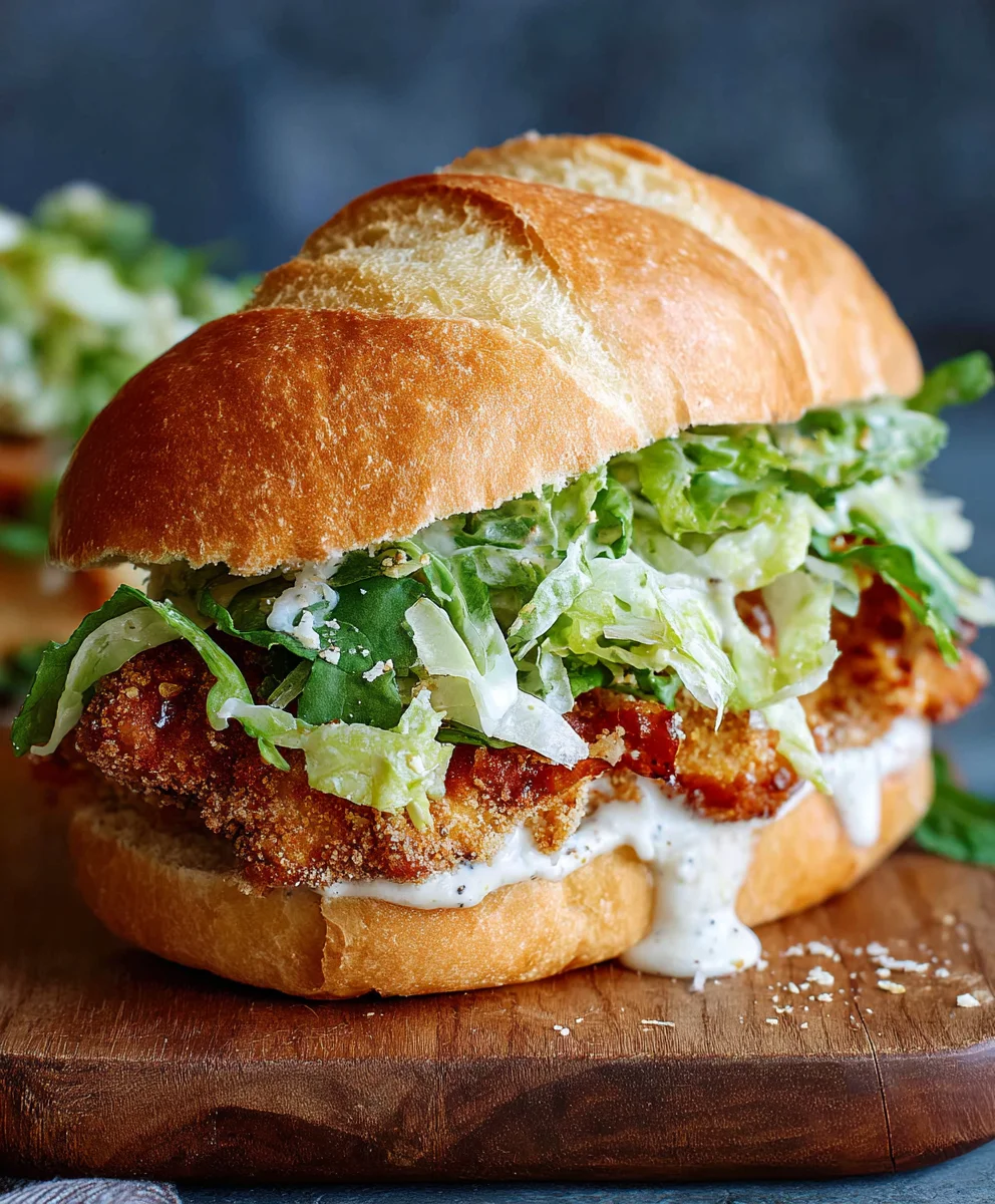 Crispy Chicken Caesar Sandwich - Easy & Delicious Recipe