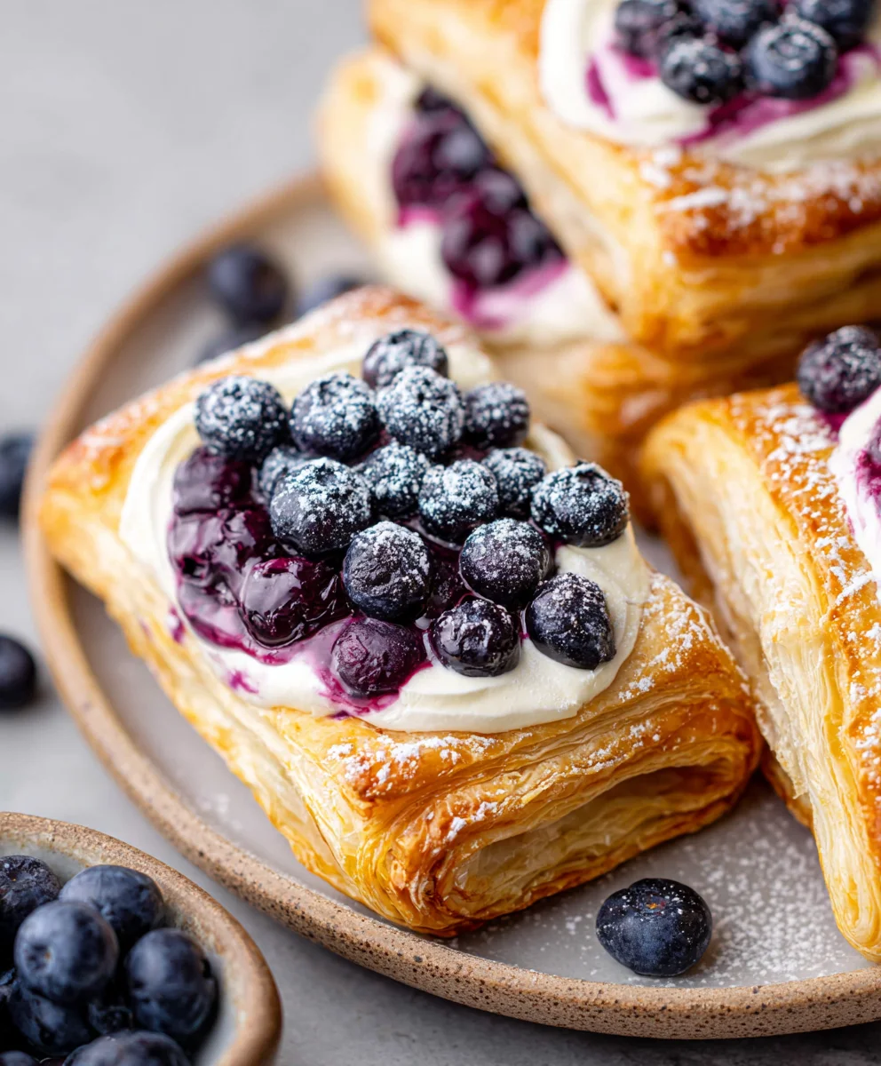Blueberry Cream Cheese Puff Pastry Delight