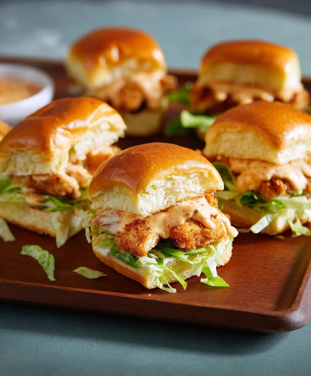 Bang Bang Chicken Sliders - Easy Spicy Appetizer