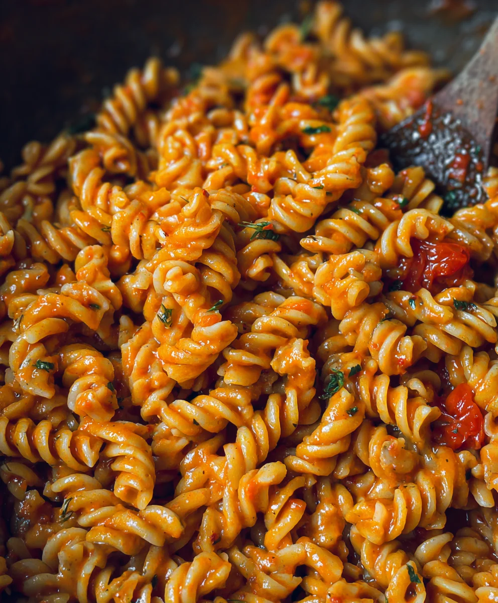 Creamy Vegan Spicy Fusilli Pasta Recipe