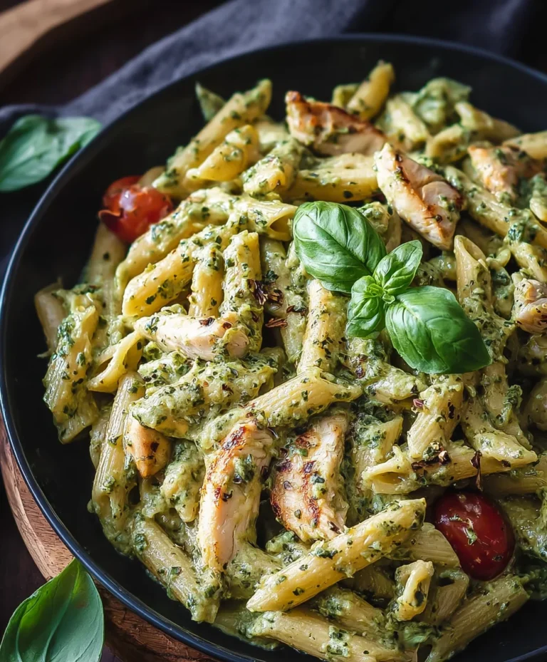 Creamy Chicken Pesto Pasta- Easy & Delicious Recipe