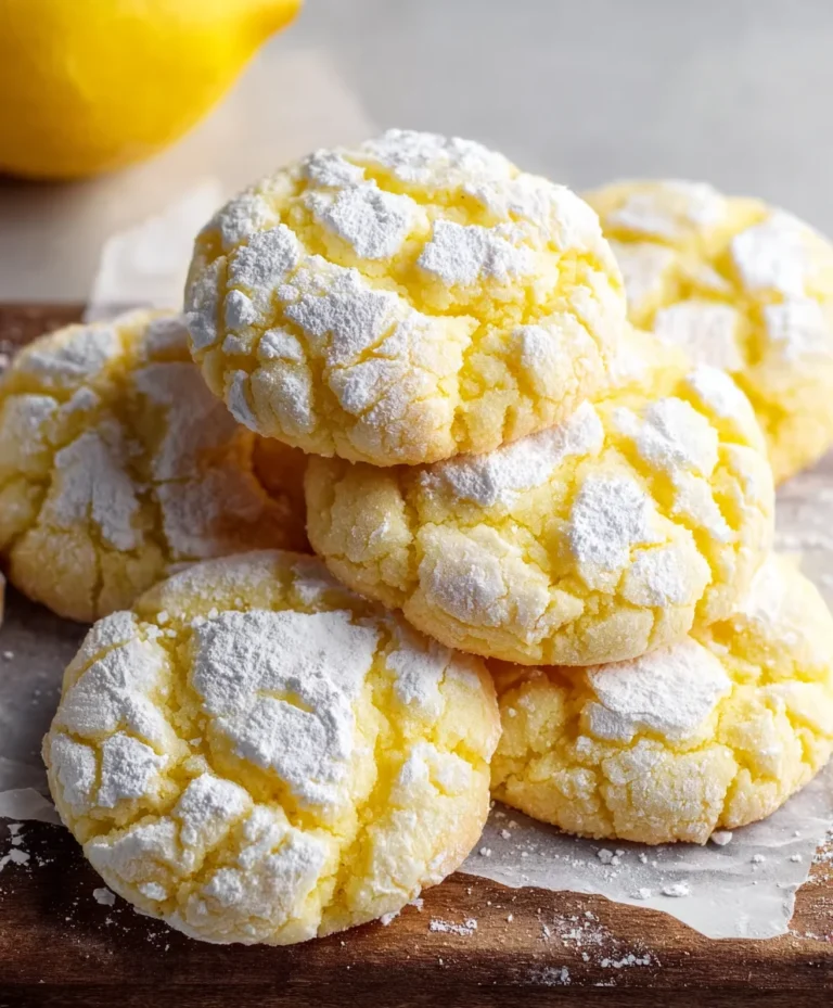 Easy Lemon Crinkle Cookies Recipe – Soft & Tangy