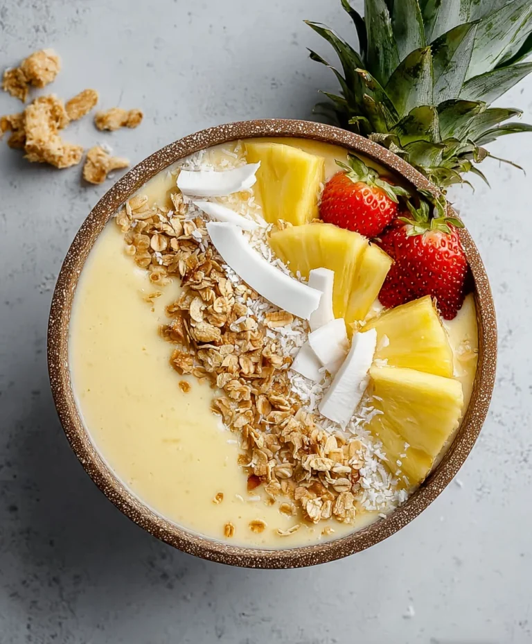 Tropical Piña Colada Smoothie Bowl- Easy Recipe