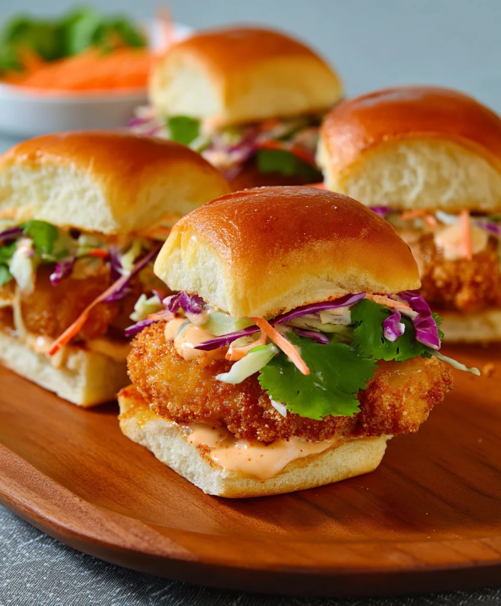 Bang Bang Chicken Sliders - Easy Spicy Appetizer