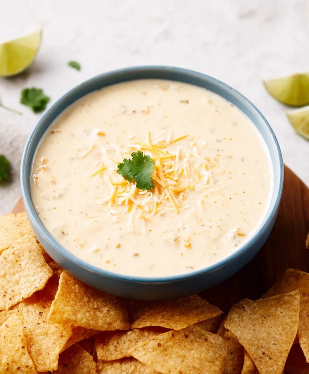 Easy Crockpot White Queso Dip-Party Perfect