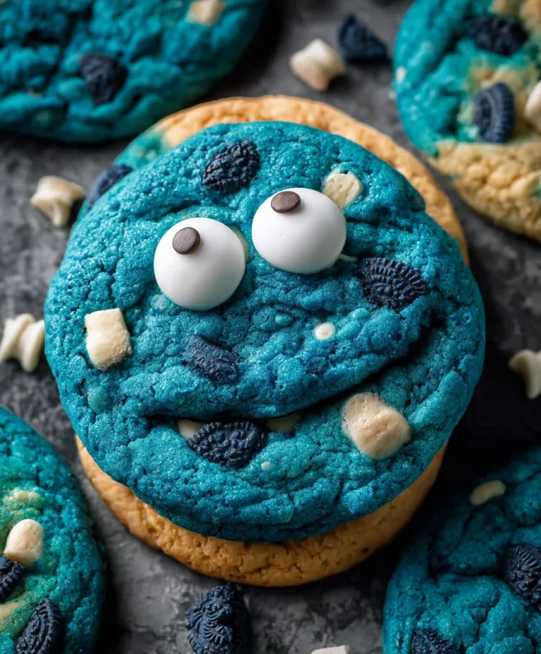 Blue Cookie Monster Cookies- Easy Fun Recipe