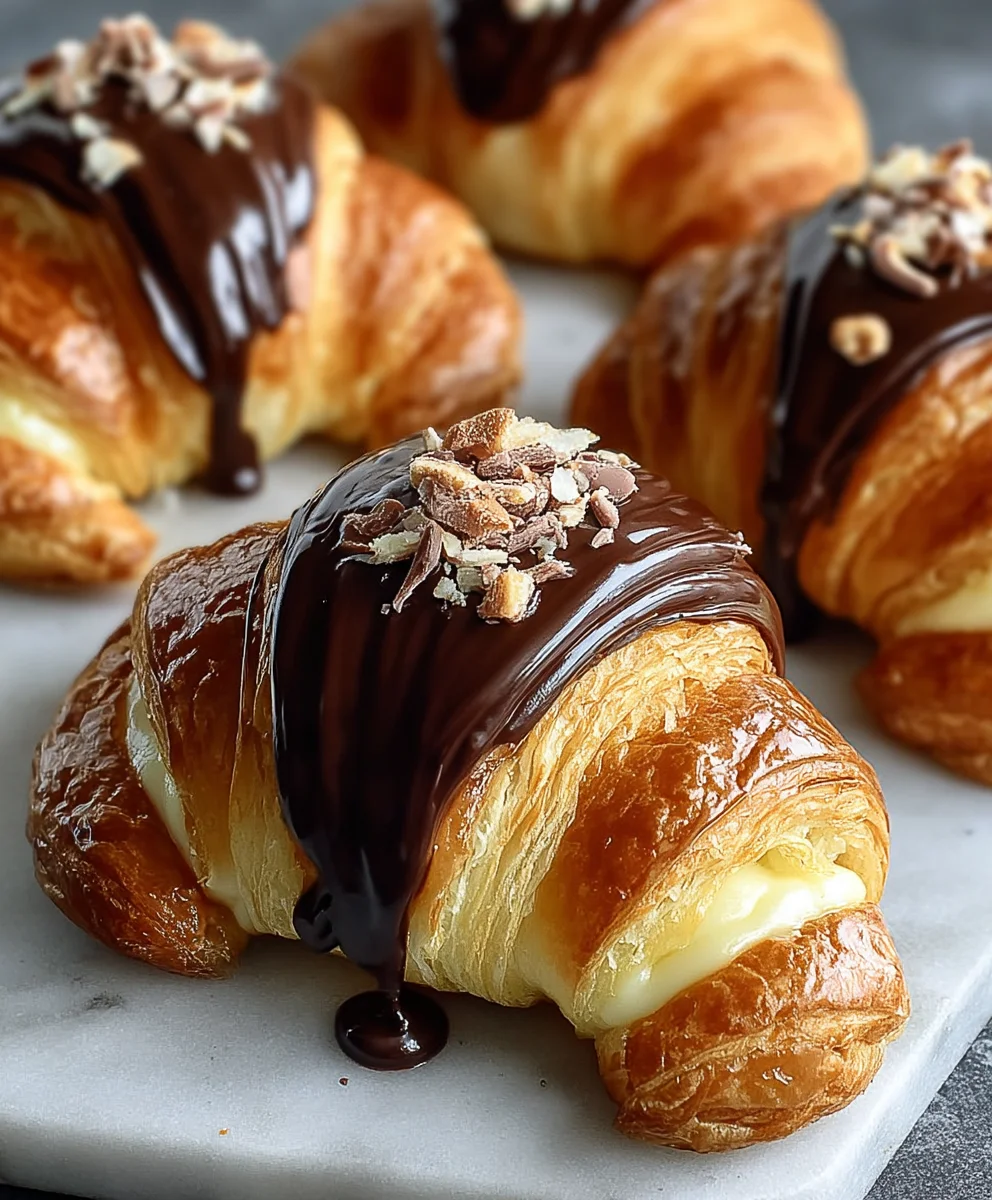 Boston Cream Pie Croissants - A Delicious Treat