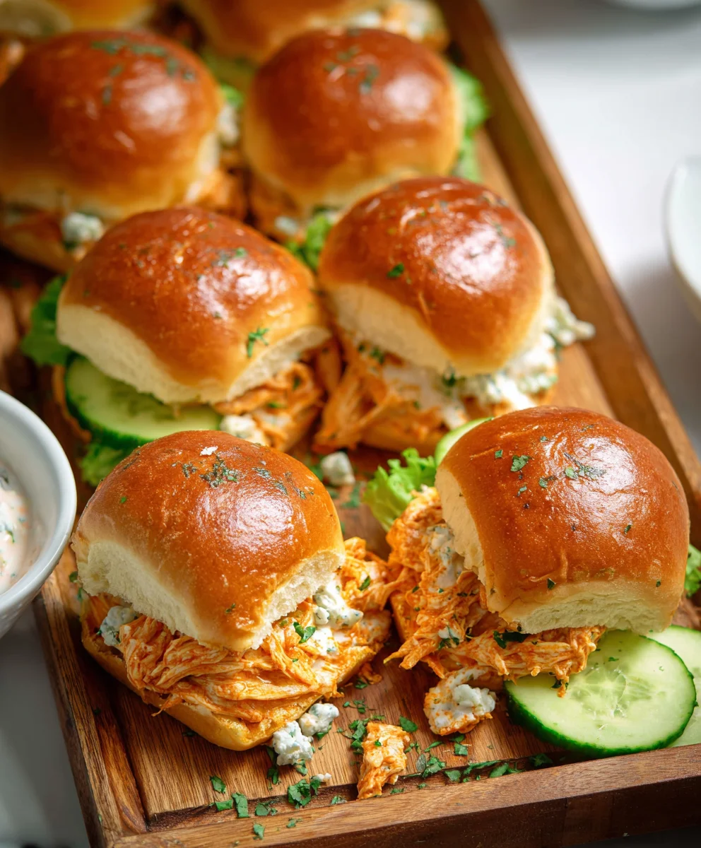 Spicy Buffalo Chicken Sliders - Easy Party Appetizer