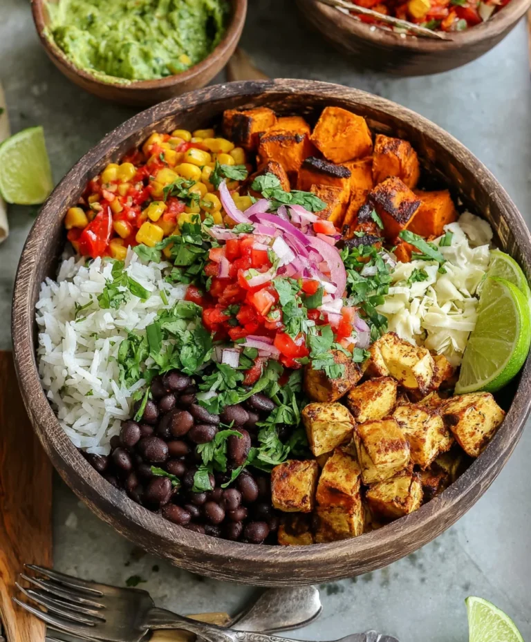 Vegan Black Bean Sweet Potato Burrito Bowl-GF
