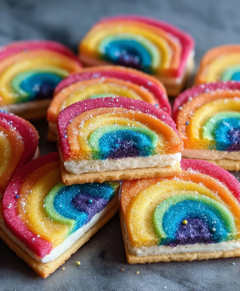 Piped Rainbow Shortbread Cookies- Easy Colorful Treat