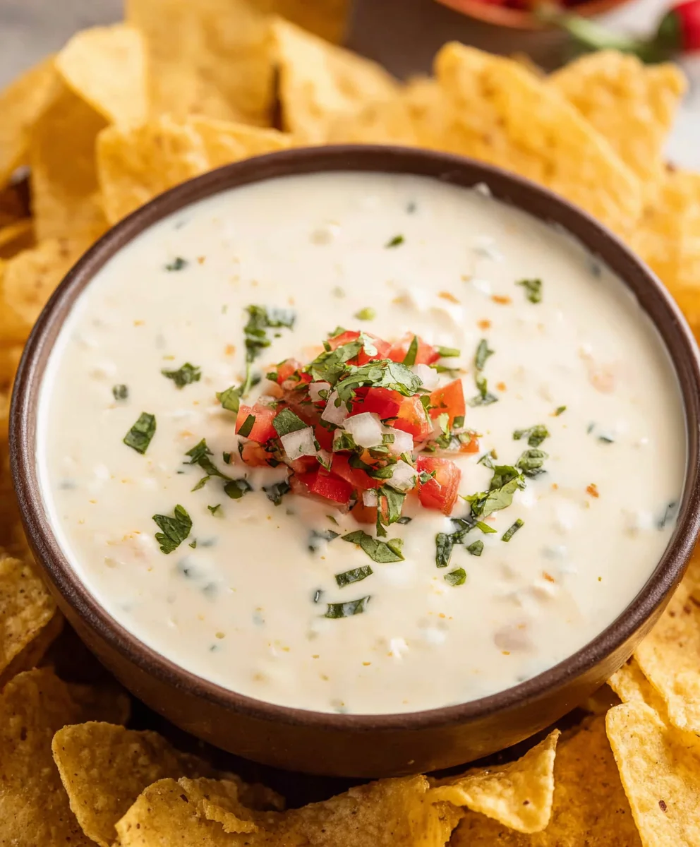 Best Mexican White Cheese Dip- Easy Recipe