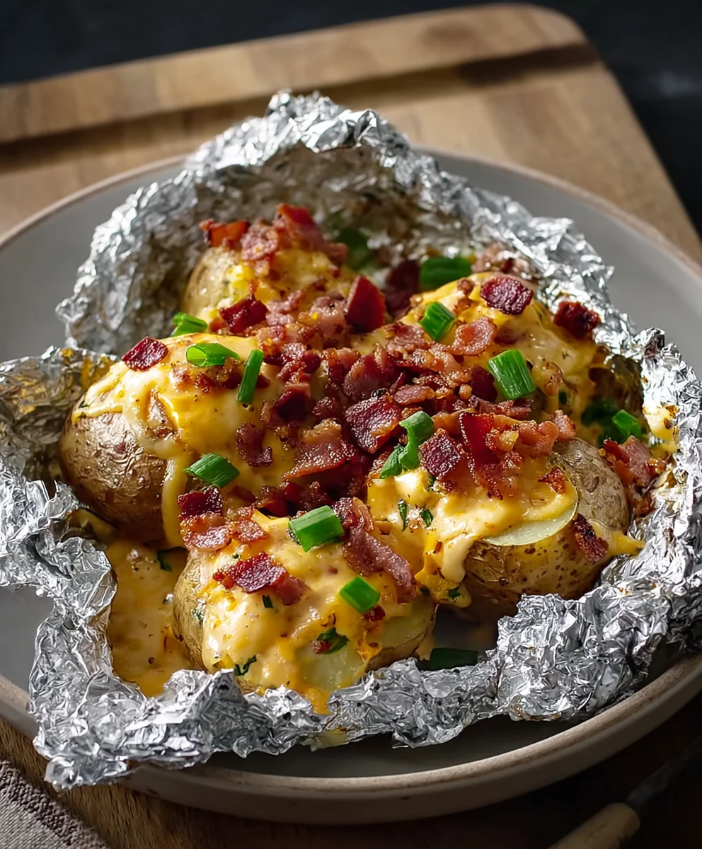Cheesy Beef Beef Bacon Ranch Potato Foil Packs