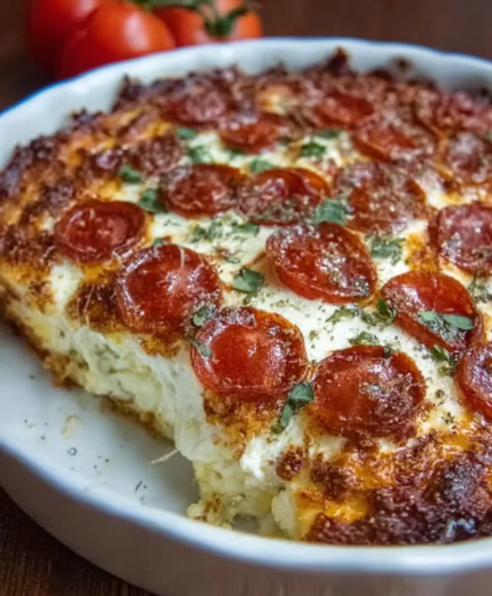 Pizza Cottage Cheese Bake- Easy & Delicious Recipe