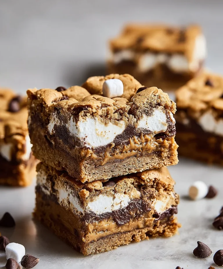 Peanut Butter S’mores Blondies-Ultimate Treat