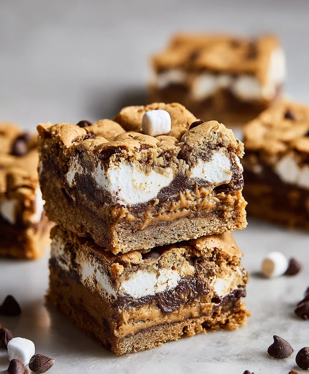Peanut Butter S'mores Blondies-Ultimate Treat