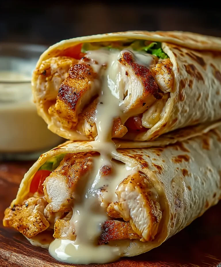 Cheesy Garlic Chicken Wraps Easy Recipe
