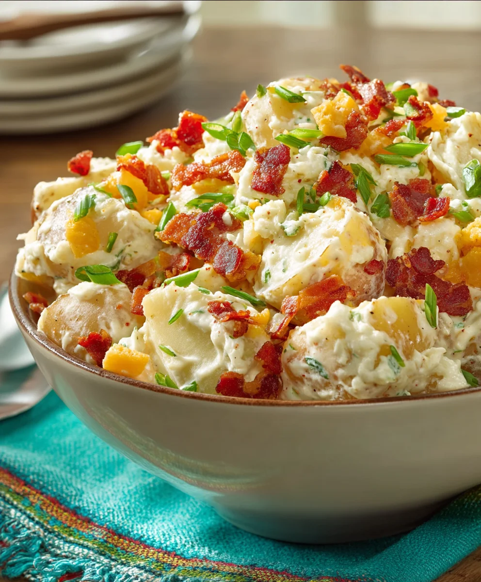 Loaded Beef Baked Potato Salad - Canyon Cookout