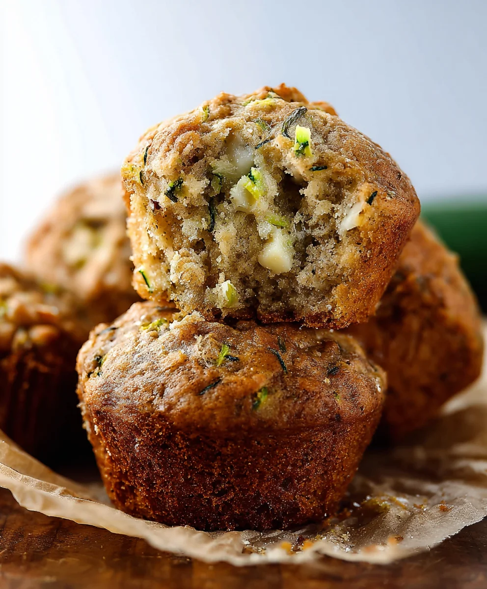 Moist Banana Zucchini Muffins-Easy Healthy Treat