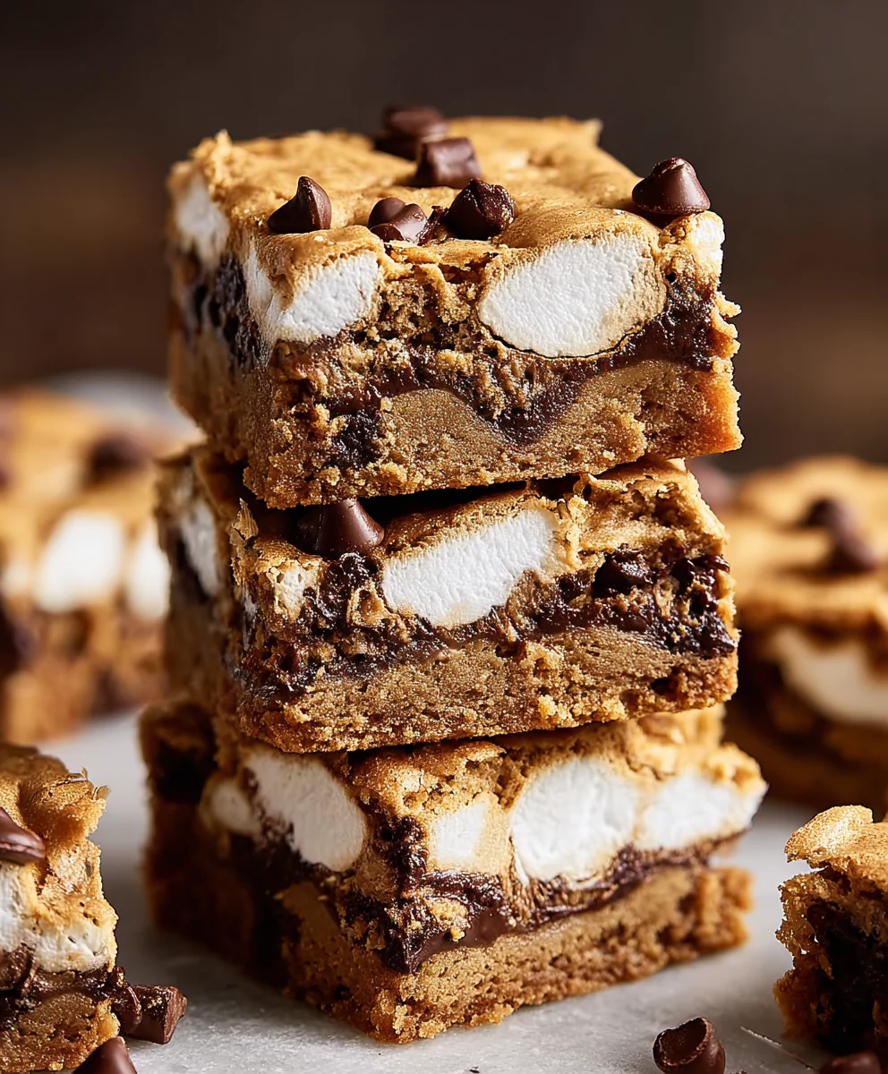 Peanut Butter S'mores Blondies-Ultimate Treat
