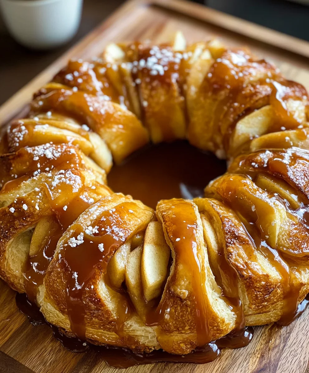 Caramel Apple Cream Cheese Ring - Easy Dessert