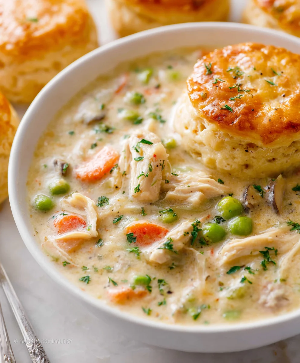 Easy Chicken Pot Pie Soup - Comfort Food Meal