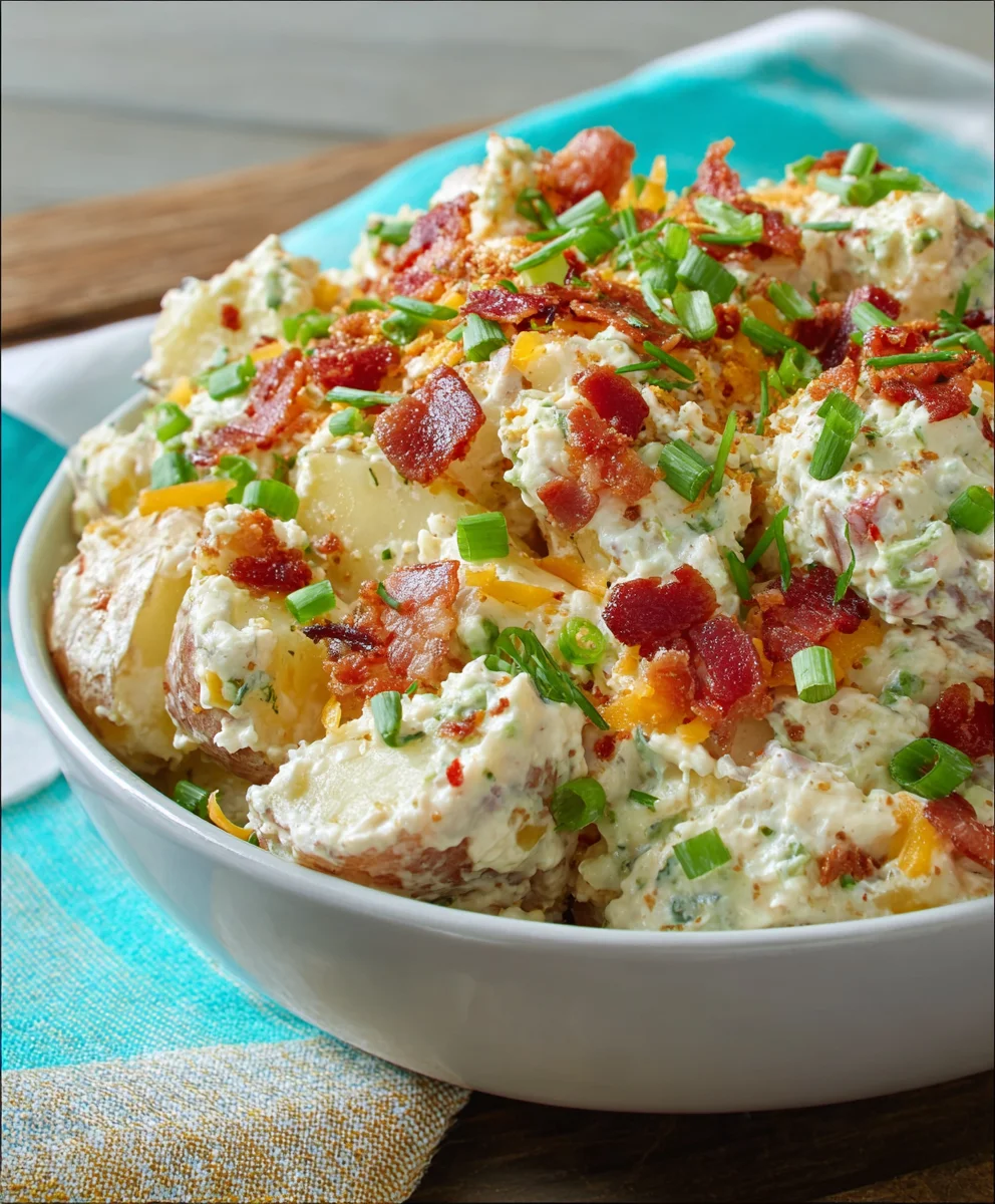 Loaded Beef Baked Potato Salad - Canyon Cookout