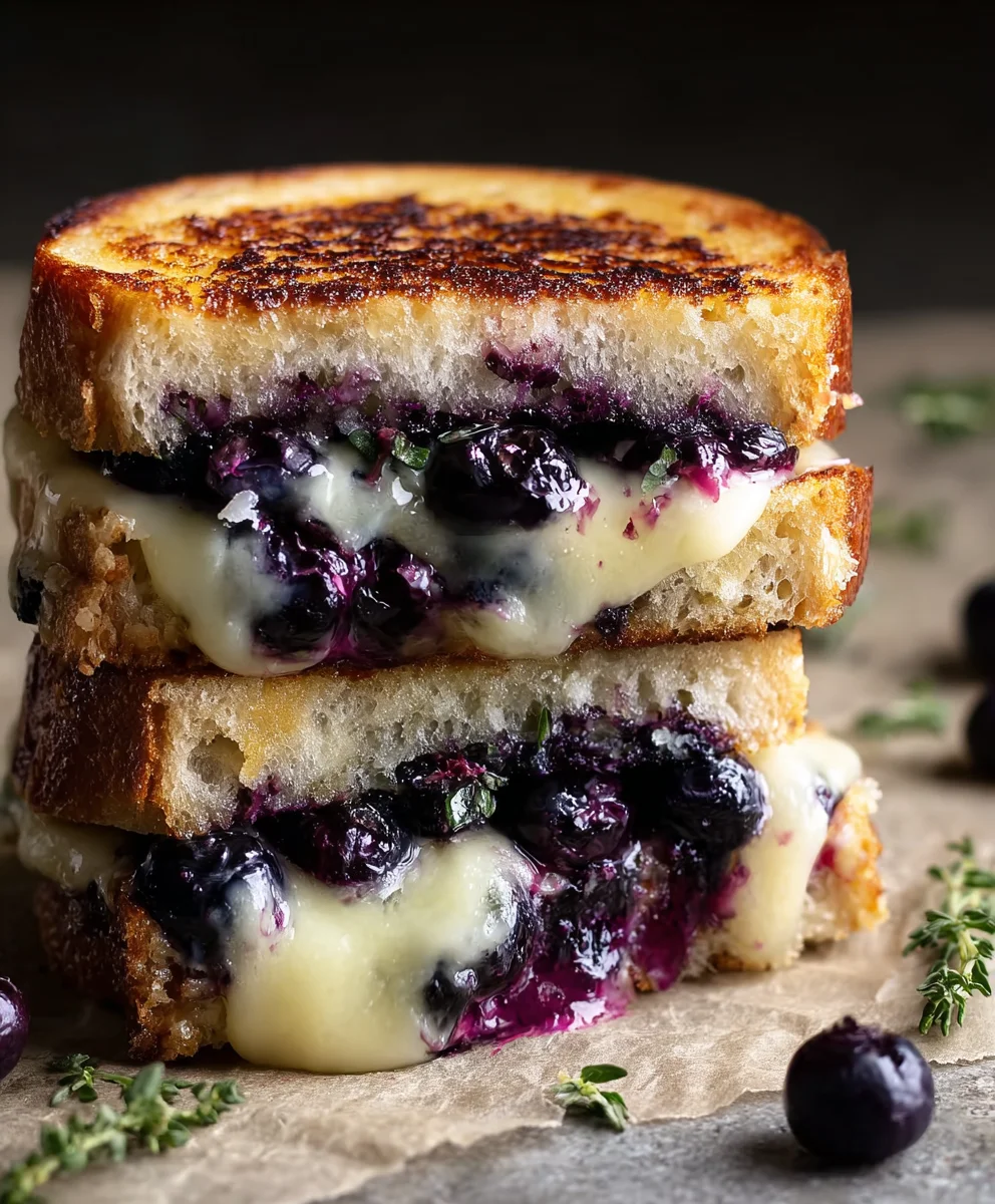 Blueberry White Cheddar Grilled Cheese - Sweet & Savory Delight