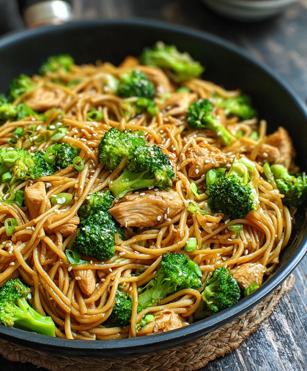 Healthy Sesame Noodles with Chicken & Broccoli Recipe