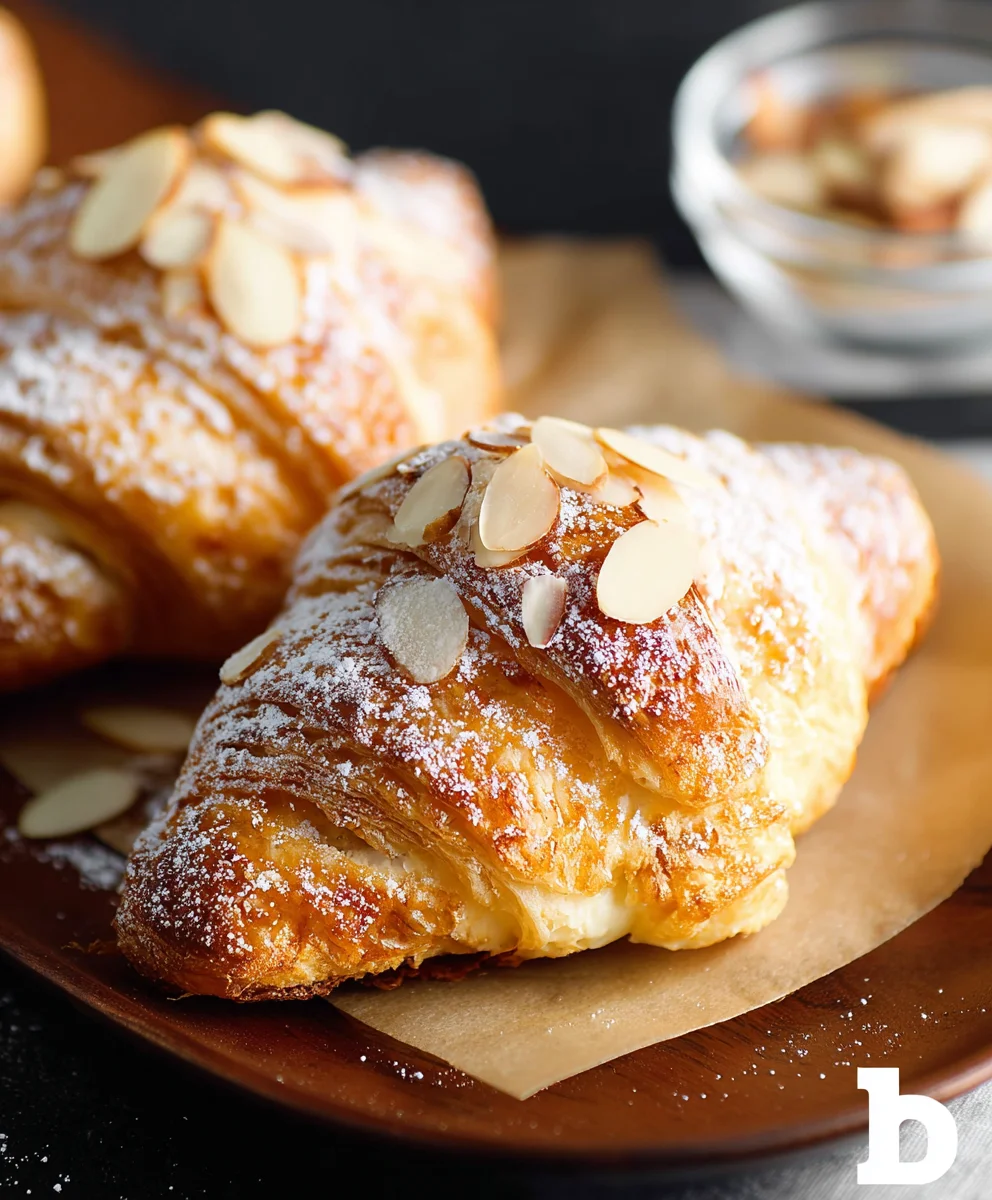 Almond Cream Filled Croissants - Delicious Bakery Treat