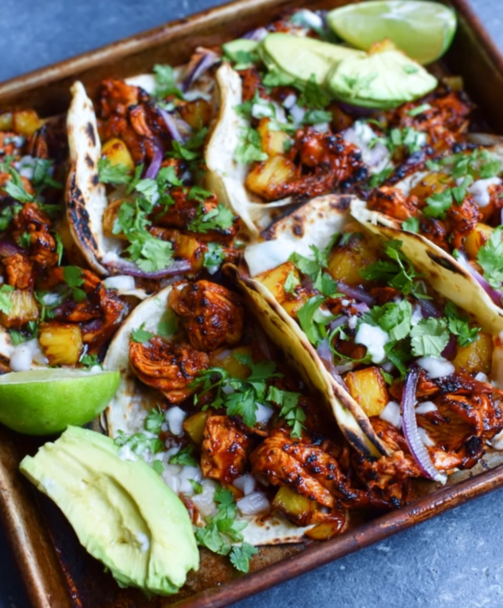 Easy Chicken Pineapple Tacos-Dinner Recipe