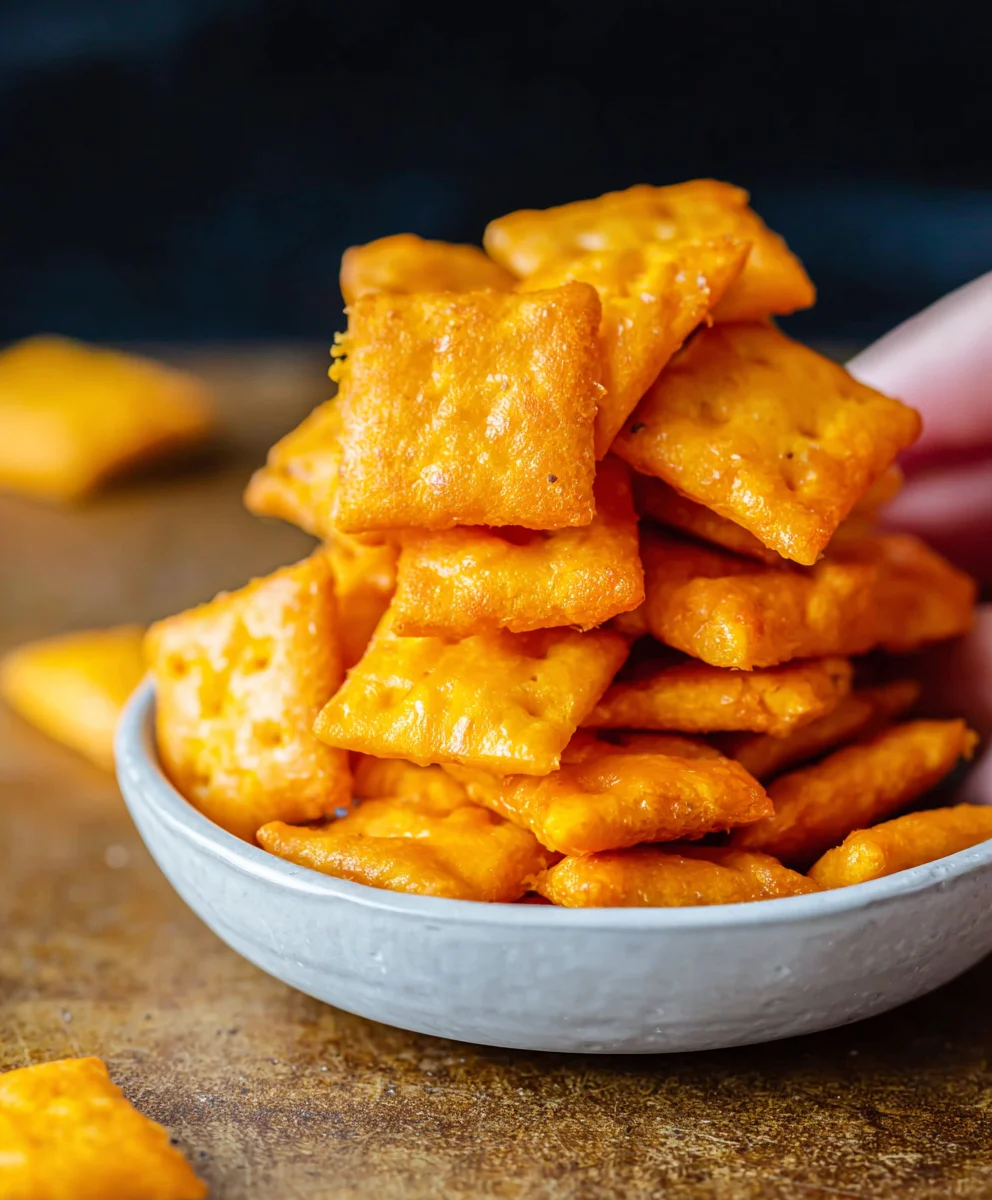 Homemade Cheddar Cheese Crackers - Cheez-Its Recipe