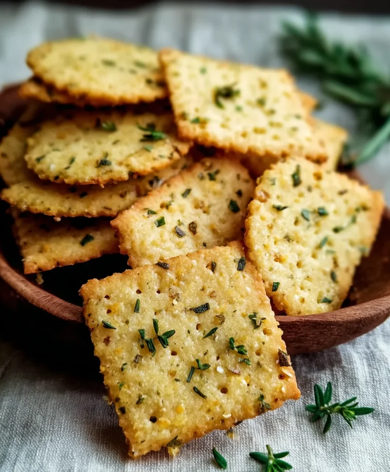 Garlic Herb Chickpea Flour Crackers – Easy Snack