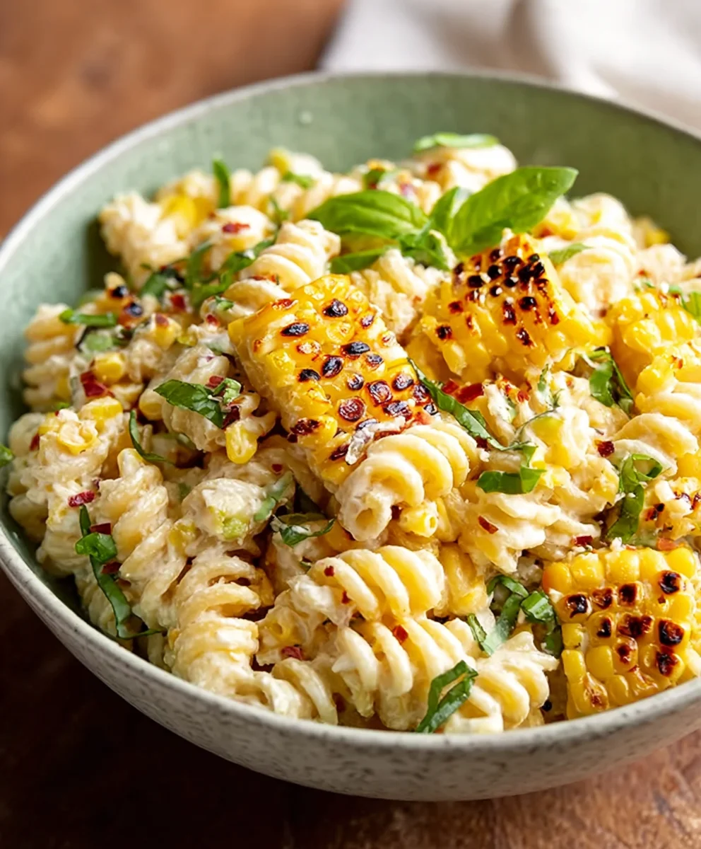 Creamy Street Corn Pasta Salad-Easy Summer Recipe