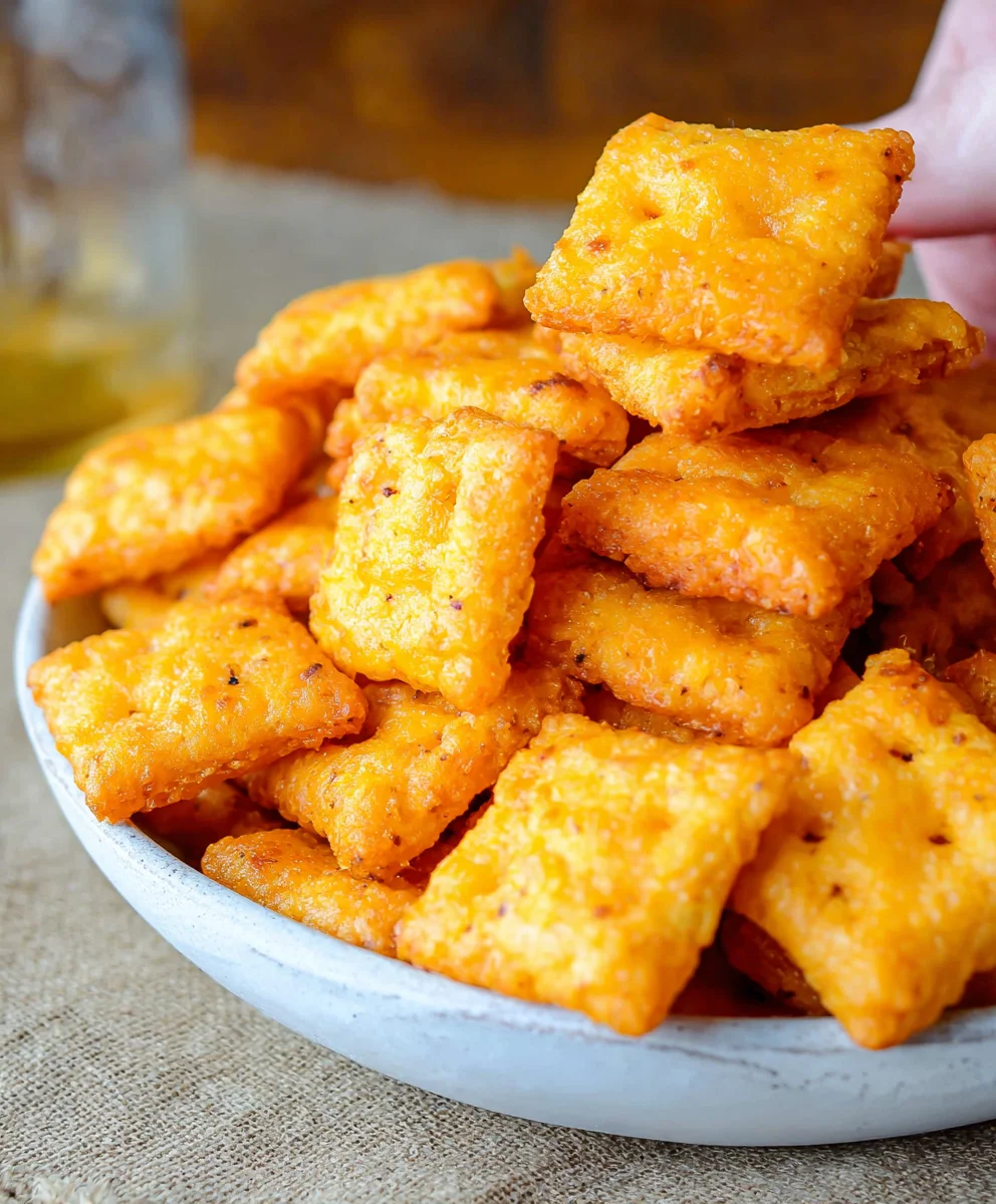 Homemade Cheddar Cheese Crackers - Cheez-Its Recipe