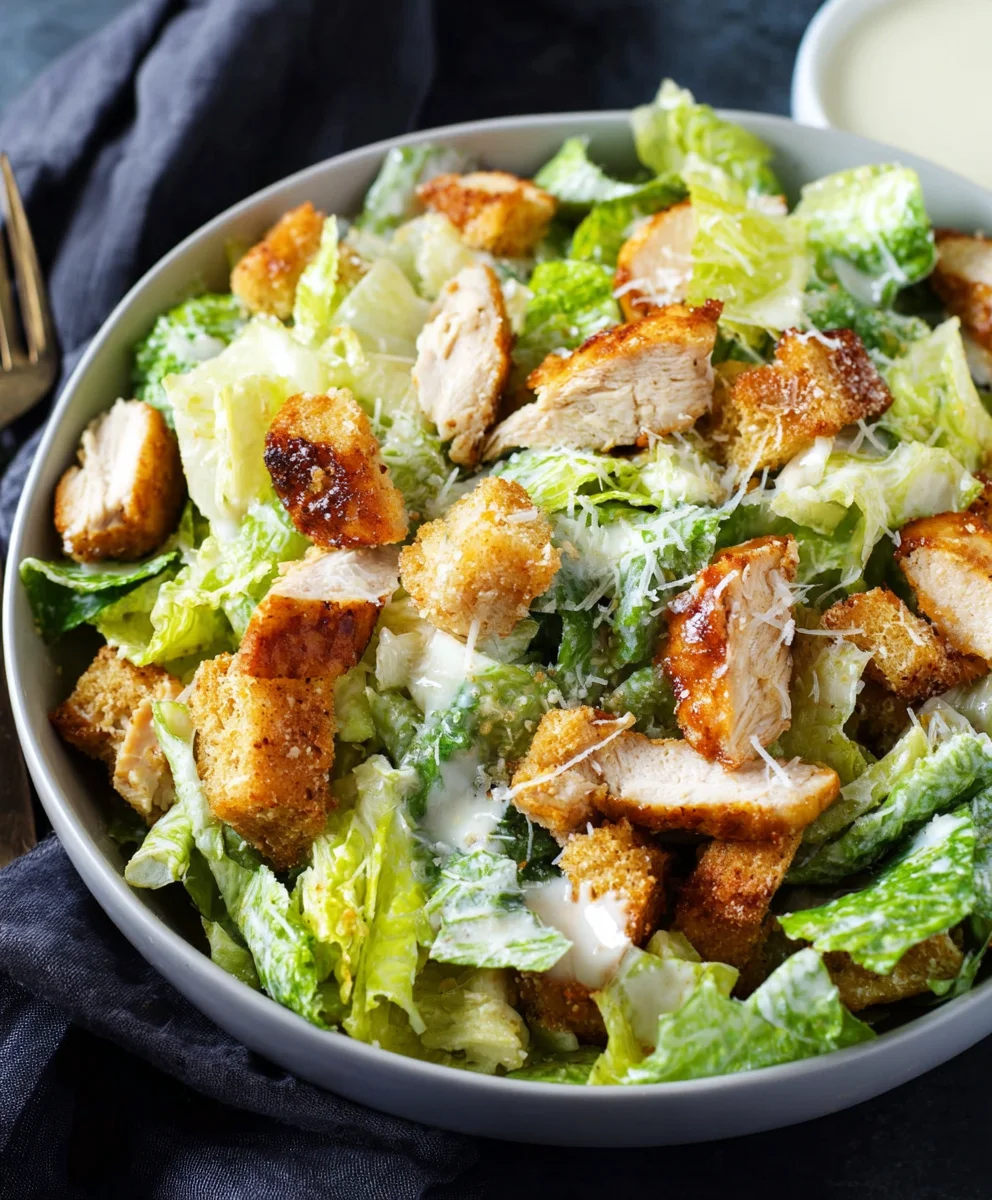 Crispy Chicken Caesar Salad - Delicious & Easy Recipe